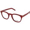 Saint Laurent SL 28 OPT 011 | Occhiali da Vista Graduati | Prova Online | Plastica | Quadrati | Rosso | Adrialenti