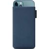 Adore June Custodia Classic Recycled Blue Compatibile con iPhone 13 PRO Max/iPhone 12 PRO Max, Tessuto Moderno in R-PES sostenibile. Prodotto in Europa