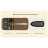 UHF Wireless Instruments Microphone Microfono Wireless UHF Impermeabile per Uso Multistrumento Display Trasparente
