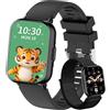POKUJNFY Smartwatch Bambini per Bambino Bambina - 1.83 Fitness Contapassi Battito Cardiaco Sonno 100+ Sport Calorie Sveglia Giochi Impermeabile - Orologio Smartwatch Bambino Regali