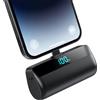 Feob Mini Power Bank 5200mAh per iPhone, Ultra Compatto Powerbank 20W PD Ricarica Rapida Caricatore Portatile Batteria Esterna con Display LED Compatibile con iPhone 14/14 Pro Max/13/12/11/XR ecc (Nero)
