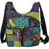 GURU SHOP Zaino Patchwork, Zaino per il Tempo Libero, Zaino Hippie - Nero, Unisex - Adulti, Cotone, Size:One Size, 30x28x6 cm, Zaini e Borse da Palestra