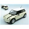 MotorMax MINI COOPER BEIGE W/WHITE ROOF 1:18