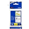 Brother TZES211 Nastro Laminato con Adesivo Rinforzato, 5.8 mm, Nero/Bianco