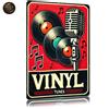 Targa Decorativa Metallo Vinyl Tunes - Poster Arte Vintage Parete