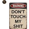 Targa Decorativa Metallo Don't My Dog Poop - Poster Arte Vintage Parete