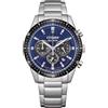 CITIZEN Eco-Drive Solar Chrono Orologio da uomo con diametro di 39 mm in diverse varianti, Argento, Moderno