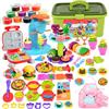 TOSUTO Formine per Plastilina, 65 Pezzi Pasta Modellabile Bambini, Argilla da Modellare Include 12 Vasetti Plastilina, Giochi Bambini Regalo per Ragazzi e Ragazze dai 3 ai 12 Anni