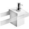 Lineabeta Dispenser sapone Skuara con contenitore in ceramica bianco 300 ml