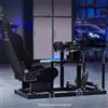 Dardoo Cockpit F1 Racing Sim in alluminio con sedile nero e supporto monitor