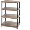 Solidsteel S3-4 noce Tavolino HiFi 4 ripiani MDF e 4 gambe in alluminio vernicia