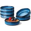 ONEMORE Cocotte Monoporzione in Ceramica, Tegamino per Creme Brûlée e Soufflé, 118 ml, Colore Blu - Set di 6