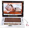 Wintem - Tiragraffi in Cartone per Gatti a Forma di Laptop 3 in 1 H25,5 x L34 x P25 cm, Graffiatoio e Gioco Interattivo per Unghie Sane e Intrattenimento