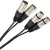 Plugger Câble Bretelle XLR femelle 3b/mâle 3b 1,50 m Noir