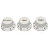Fender Manopole Strat Volume & Tono Bianche Ricambi Originali 3x | Ricambi originali Fender, 3 knob bianchi per Strat, volume/tono, potenziometri chitarra elettrica, installazione facile