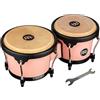Meinl Percussion Bongos Journey Series - 2 Tamburi a Mano da 6.5 e 7.5 Pollici - Chiave Accordatura Inclusa - Plastica ABS, Pink (HB50FB)