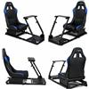 EGOTECH Smart Racing Seat Simulatore di guida con seduta incorporata, Pieghevole Postazione Simulatore Guida Supporto da Corsa Racing Regolabile Cabina di Guida