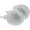 Otio - Set Di Due Luci Notturne LED Orientabili A 360° - Ecologiche Con Tecnologia LED - Basso Consumo Energetico - Pratiche Per Camera Bambino O Corridoio - Bianco