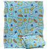 LOGOVISION Friends Food Pattern Coperta super morbida al tatto setoso - 152 x 127 cm