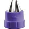 Wilton Tip Duo Coupler Adattatore per Beccucci, Set/2 | Adattatore per Beccucci, Raccordo per 2 Beccucci, con Beccucci #007, #016, #046, #102 e 4 Sac à Poche Usa e Getta