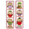 VERVACO Kit Punto Croce Segnalibri Contato Gufi Intelligenti, Set da 2 Segnalibri Punto Croce da Ricamare 6 x 20 cm Set Fai da Te Creativo Adulti Ricamo Accessori per Lavoretti Creativi