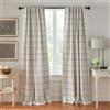Elrene Home Fashions - Tenda oscurante per finestra, a quadri, per soggiorno, camera da letto, sala da pranzo, lino, indaco, 132 x 241 cm (larghezza x lunghezza), confezione da 1