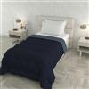 Italian Bed Linen Trapunta invernale ZOE Made in Italy bicolore doubleface, piumone imbottito 250 gr - Trapunta letto Piazza e Mezza 220x250 cm - Lavabile in Lavatrice - BLU MARE/BLU