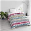 Italian Bed Linen Trapunta Invernale Imbottita Letto Piazza e Mezza 200x245cm DoubleFace BASIC fantasia LOVE LINES, Made in Italy - Piumino Reversibile in morbida Microfibra 200gr/mq - Piumone Lavabile in Lavatrice