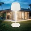 B.K.Licht - Mini lampada da tavolo a LED senza fili IP44 con touch, dimmerabile in continuo, batteria ricaricabile e sorgente luminosa intercambiabile, lampada da comodino, 8x20 cm (LxA), bianco