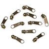 cyclingcolors 10x Cursore Cerniera Ricambio Kit di Riparazione per Cerniera Testa N°3 Cursori per Vestiti Borse Giacche Borse Valigie Jeans, ottone antico