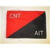 AZ FLAG Bandiera Federazione Anarchica Iberica 45x30 cm - Bandierina Cnt-Fai Spagnola 30x45 cm Cordicelle