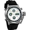 JewelryWe Orologi Sport Militare Nottilucente Digitale da Uomo Quadrantini in Silicone Colore Nero