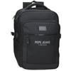 Pepe Jeans Durham Zaino Doppio Scomparto Adattabile 15 inches Nero 28x40x16 cm Poliestere 17.92L di Joumma Bags
