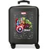 Marvel Joumma Marvel Team Avengers Valigia da Cabina Nero 38x55x20 cm Rigido 2 kg Lucchetto a Combinazione Laterale ABS 2 kg 35L Bagaglio a Mano