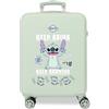 Disney Joumma Stitch Keep Going Valigia da Cabina Verde 38x55x20 cm Rigido 2 kg Lucchetto a Combinazione Laterale ABS 2 kg 35L Bagaglio a Mano