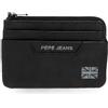 Pepe Jeans Indiana Portafoglio con Portacarte Nero 11x7x1. 5 cm pelle di Joumma Bags