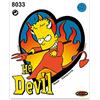 4R Quattroerre.it Adesivi Sticker Simpson Bart Devil, 14 x 16 cm