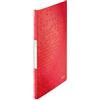 Leitz WOW Portalistino da 20 Buste Trasparenti in Formato A4, Capacità di 40 Fogli, Rosso, 46310026