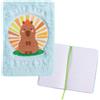 Idena 11559 - Quaderno Fluffy Capybara, 13 x 18 cm, foderato, 64 fogli 80 g/m² in bianco, con nastro e nastro di peluche