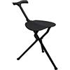 Queralto Bastone con seggiolino | Treppiede | Peso massimo consentito: fino a 100 kg | Alluminio molto resistente | Leggero | Con impugnatura Derby