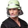 Boland 01379 - Casco da pompiere Emergenza 112, plastica, visiera, protezione per la nuca, cappello, copricapo, costume, carnevale, festa a tema