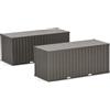 herpa accessorio 2x container da 20ft Esercito, grigio marrone (non stampato) in scala 1:87, modellismo, miniatura, plastica