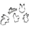 Zenker Set di 5 Tagliabiscotti per Pasqua a forma di coniglio, coniglietto pasquale, per biscotti, frollini, dolci fatti in casa, formine per biscotti in acciaio inossidabile, 9,3x5,8x2,6 cm