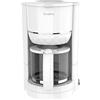 Terraillon - Caffettiera americana DIAMANTE BIANCO- Caraffa in vetro - 980W - Capacità 1,25L - Mantenimento in caldo - Indicatore livello acqua - Antigoccia - Base in rilievo effetto diamante