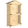 Outsunny Armadio Esterno: Casetta Giardino con Porta Ventilata e Kit Antiribaltamento. | Aosom Italy