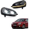 Archaic Fari Per Volkswagen Golf 5 MK5 2003-2009 e Jetta 1k2 2005-2010 | luci anteriori con DRL animati, con certificato E-Mark, compatibili solo con connettore 10 pins