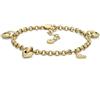 Emporio Armani Bracciale da donna in acciaio inossidabile o ottone con chiusura a moschettone tono oro