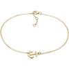 Elli Bracciale Cavigliera da Donna Placcato Oro Giallo, 25 cm