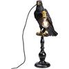 Kare Design Lampada da tavolo Animal Crow, nero, corvo seduto, decorazione soggiorno, console, scaffale, simbolo saggezza, 34x14x31cm (A/L/P), lampadina non inclusa