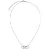 Breil, Collezione New Tetra, Collana Donna in Acciaio Specchiato e Satinato, Catenina con 4 Pendenti Geometrici Iconici e Pratica Chiusura a Moschettone, Lunghezza 45 cm, Silver